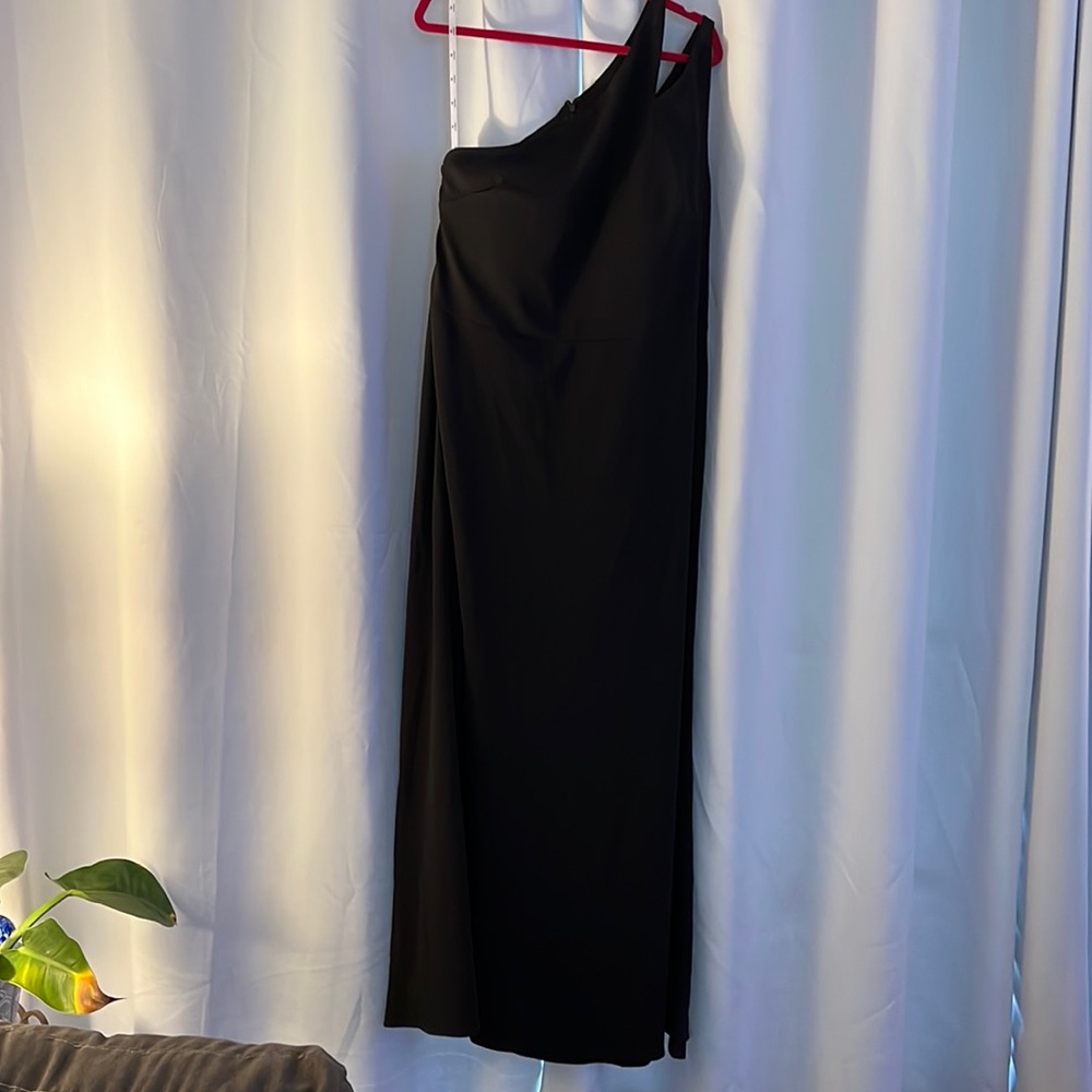 Black Bridesmaid Dress with Slit
